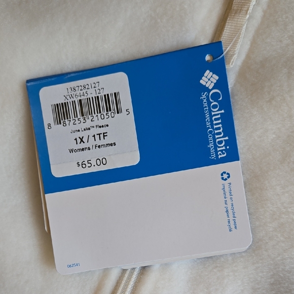 Columbia Women's Cream Fleece Jacket NWT - Picture 2 of 7